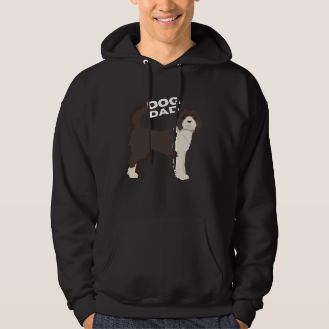 Red Labradoodle Dog Dad Hoodie (Framsida)