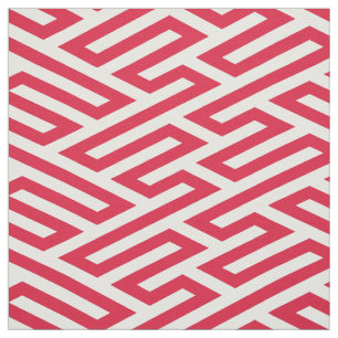 Red Labyrint Maze Geometric Tyg