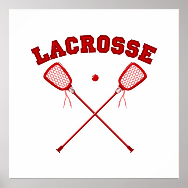 Red Lacrosse Logotyp Poster (Framsidan)