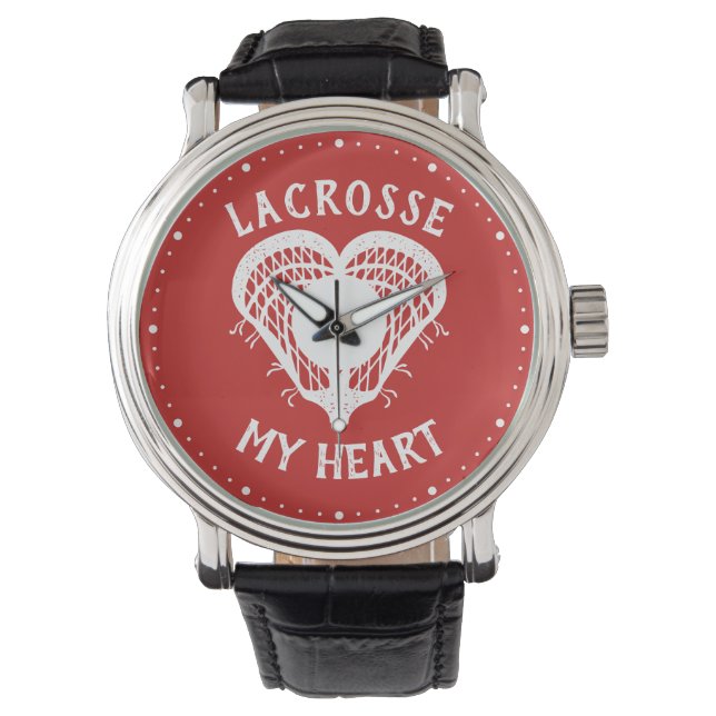 Red Lacrosse My Heart Armbandsur (Framsida)