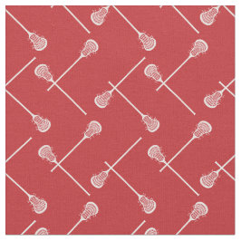 Red Lacrosse White Sticks Patterned Tyg