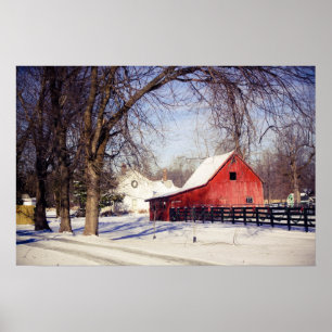 Red ladan i snö poster