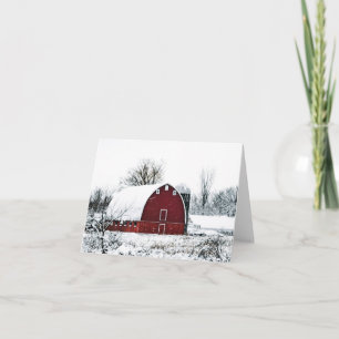 Red ladan i snöstorm anteckningskort