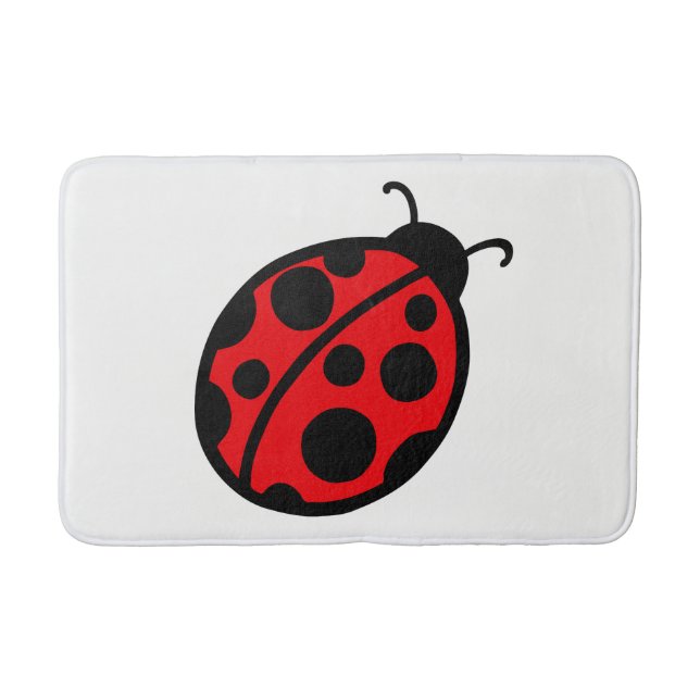 Red Ladybug Bathroom Bath Mat Matta (Framsidan)