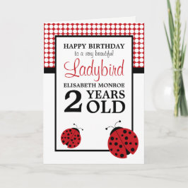 Red Ladybug Children's Birthday Kort