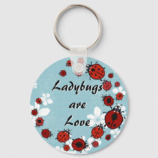 Red Ladybug Keychain Nyckelring (Framsida)