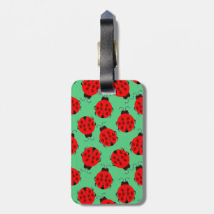 Red Ladybug Mönster Bagagebricka