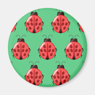 Red Ladybug Mönster Magnet