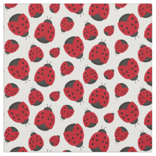 Red Ladybug Mönster Tyg