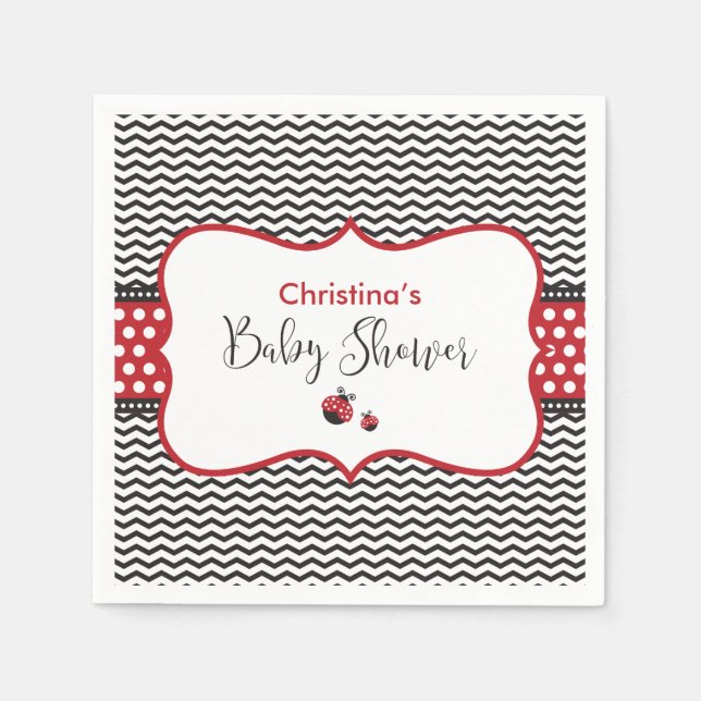 Red Ladybug Pappersservett (Framsidan)