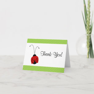 Red Ladybug Polka Dot Tackkort