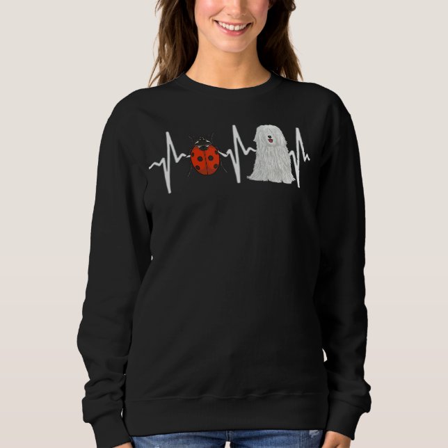 Red Ladybug Pulik Heartslag Hund T Shirt (Framsida)