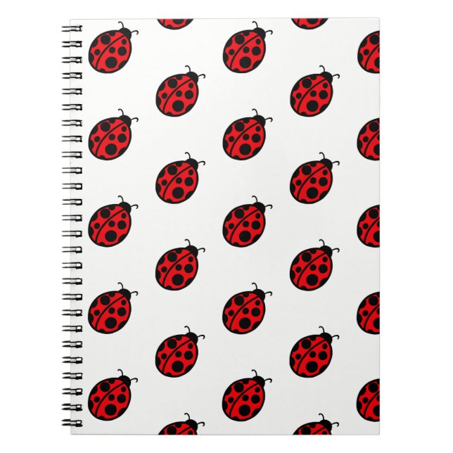 Red Ladybug School Notebook Gift Anteckningsbok Med Spiral (Framsidan)