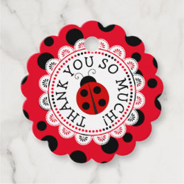 Red Ladybug Tack för Personlig Gift-Märkre Gåvor Etiketter