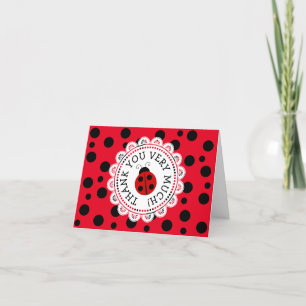 Red Ladybug Tackkort