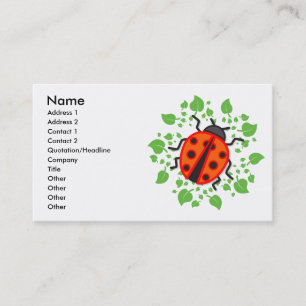 Red ladybug visitkort
