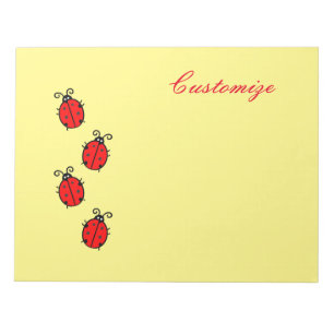 Red Ladybugs Crawling Thunder_Cove Anteckningsblock