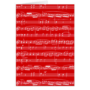 Red lakan musik hälsningskort