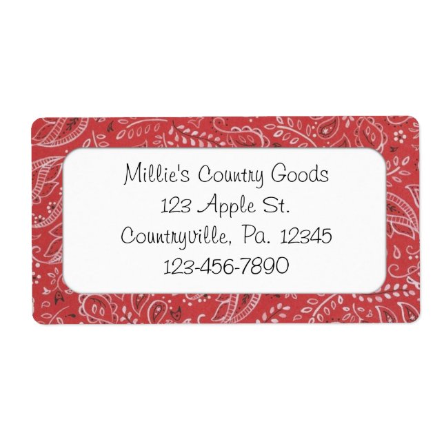 Red Land Business Label Fraktsedel (Framsidan)