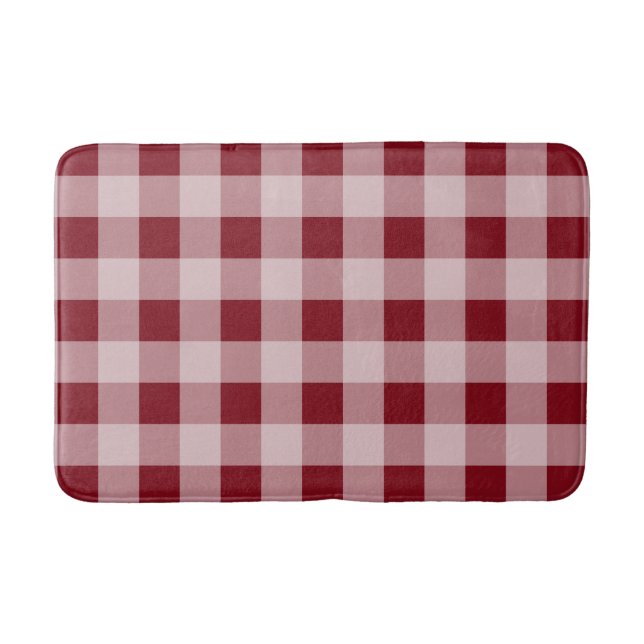 Red Land Gingham Bathroom Matta Bath Mat Decor (Framsidan)