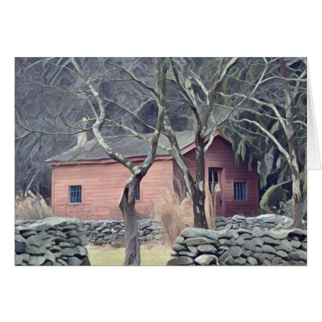 Red Land Shed Hälsningskort (Framsidan Horizontal)