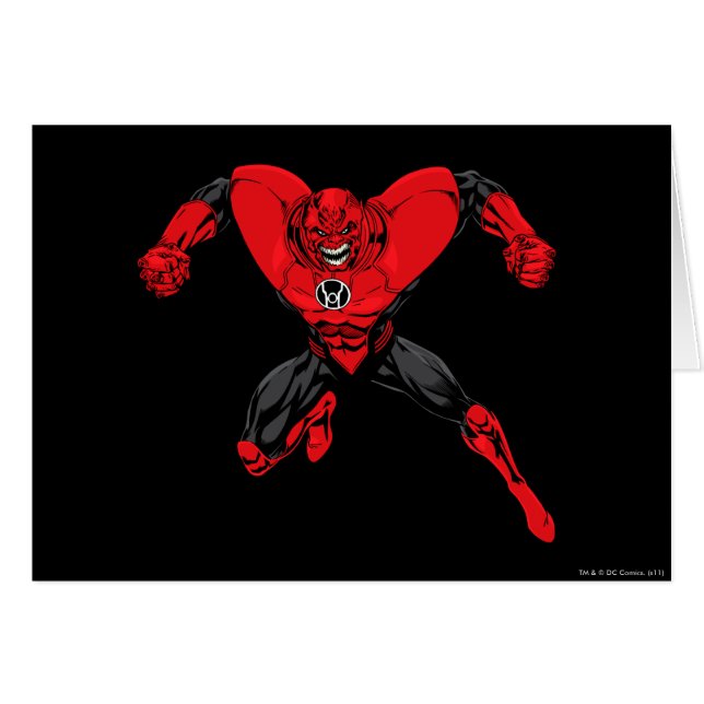 Red Lantern Corps - Rage Jump 1 Hälsningskort (Framsidan Horizontal)
