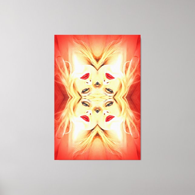 Red läppar canvastryck (Framsida)