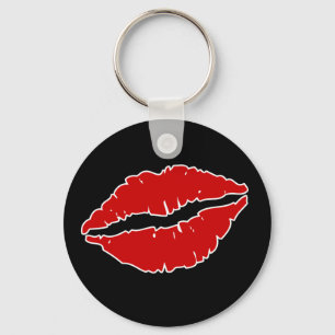 Red Läppar Keychain Nyckelring