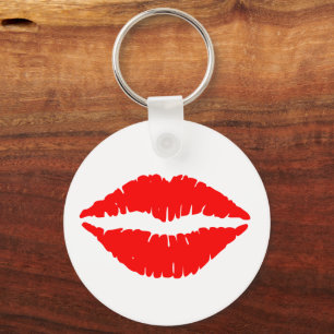 RED LÄPPAR KISS KEYCHAIN NYCKELRING