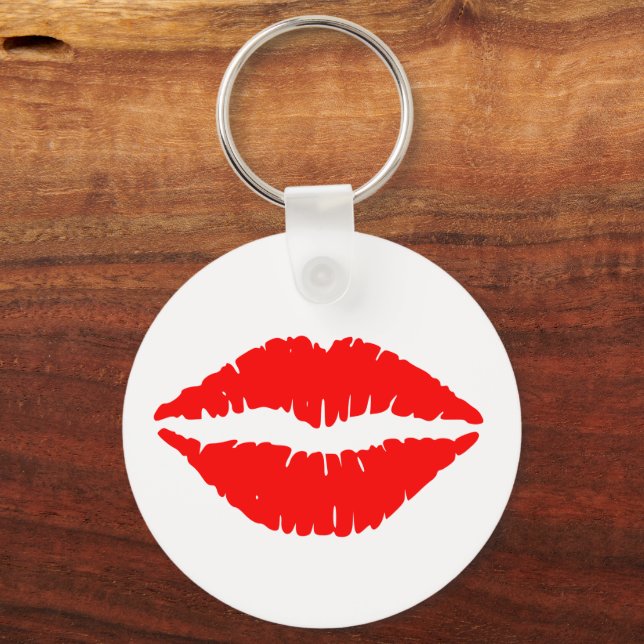 RED LÄPPAR KISS KEYCHAIN NYCKELRING (Framsida)