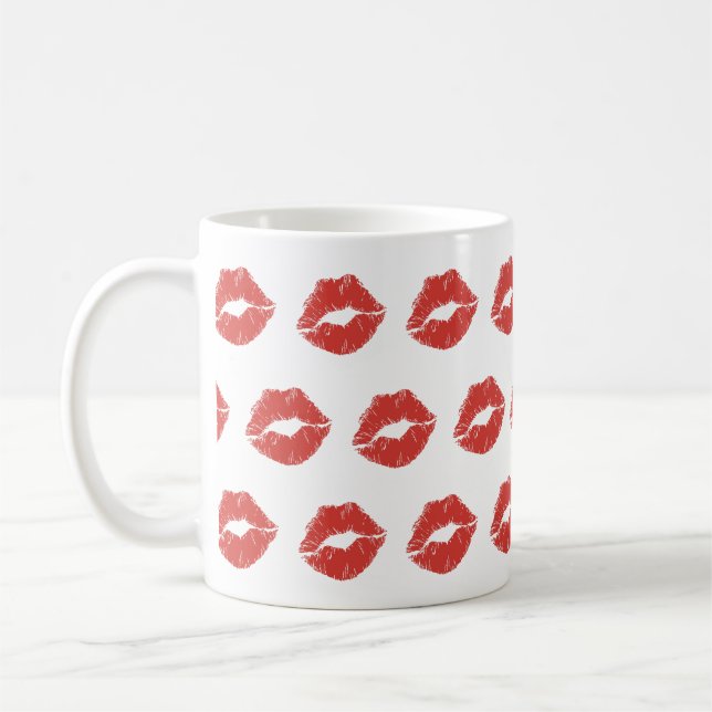 Red Läppar Kiss Mugg (Vänster)