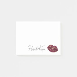 Red Läppar Kiss Post-it Block