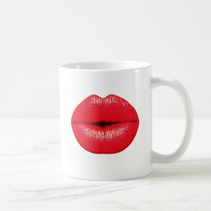 Red Läppar läppstick pop kiss Kaffemugg