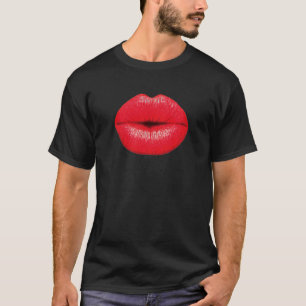 Red Läppar läppstick pop kiss T Shirt