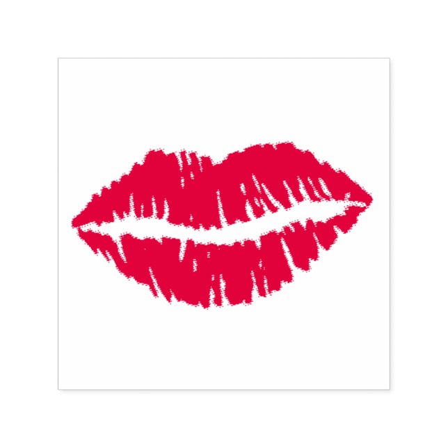 Red Läppar Lipstick Kiss Kärlek Alla hjärtans dag  Självfärgande Stämpel (Design)
