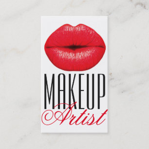 Red Läppar make-up Artist Cosmetology Beauty Visitkort