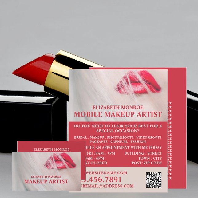 Red Läppar, Makeup Artist Advertising Flygblad (Skapare uppladdad)