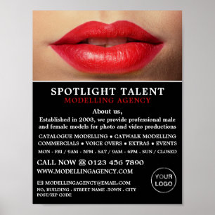 Red Läppar, Modelleringsbyrå, Agent Advert Poster