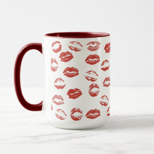 Red Läppar Mugg