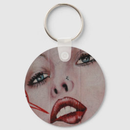 Red läppar nyckelring