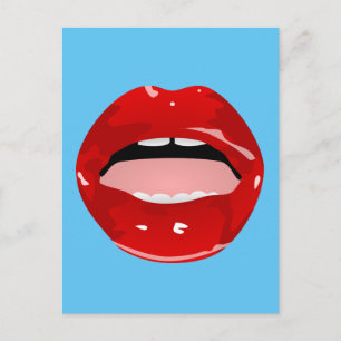 "Red läppar"-POSTCARDS" Vykort