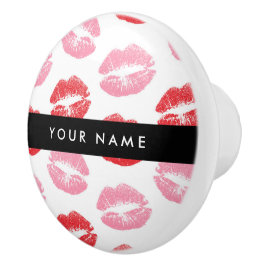 Red Läppar, Rosa Läppar, Kiss, Ditt namn, Anpassa Knopp