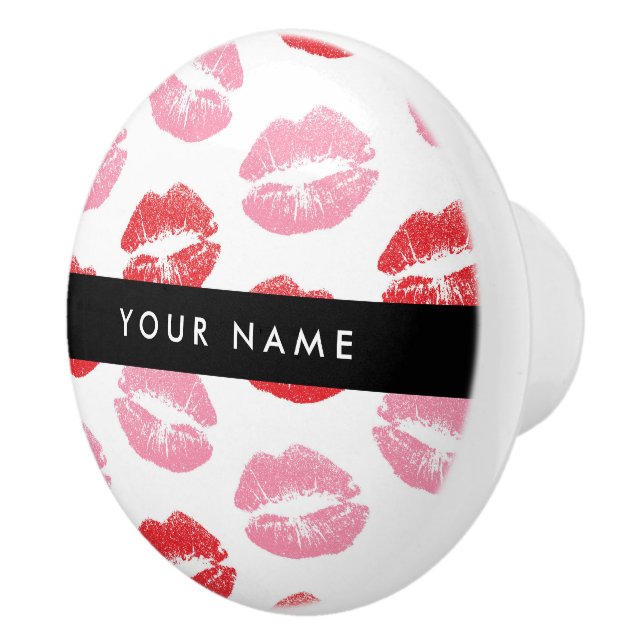 Red Läppar, Rosa Läppar, Kiss, Ditt namn, Anpassa Knopp (Höger)