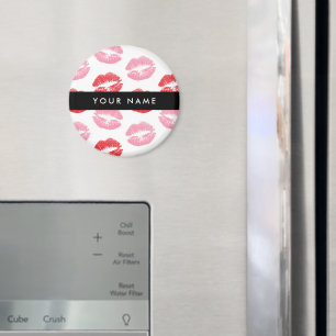 Red Läppar, Rosa Läppar, Kiss, Ditt namn, Anpassa Magnet