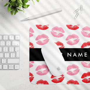 Red Läppar, Rosa Läppar, Kiss, Ditt namn, Anpassa Musmatta