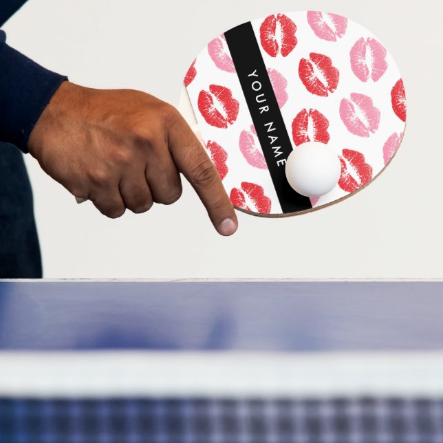 Red Läppar, Rosa Läppar, Kiss, Ditt namn, Anpassa Pingisracket (Insitu)