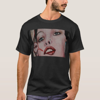 Red läppar t shirt