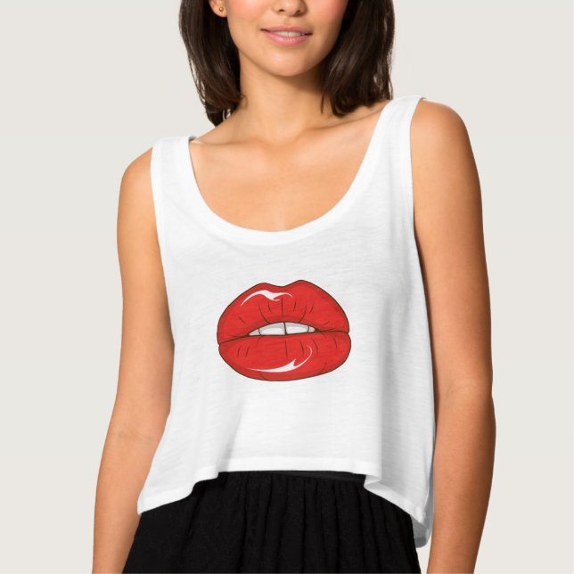 Red Läppar T-shirt (Framsida)