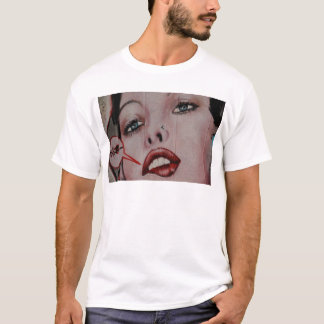 Red läppar tee shirt
