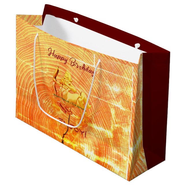 Red Large Sagittarius Birthday (Framsidan Vinklad)